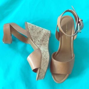 Tommy Hilfiger wedge cork heels size 8
